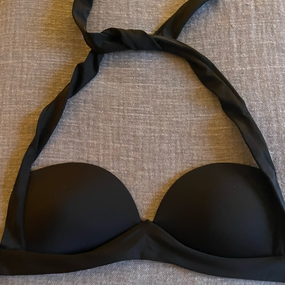 Monday swimwear black bikini top, small